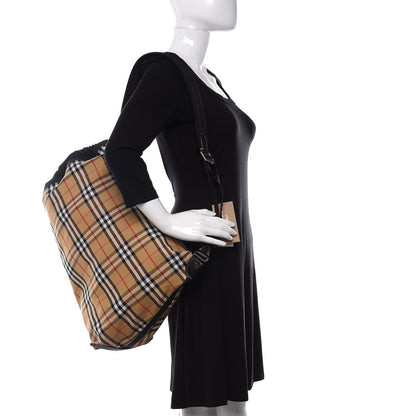 Burberry Vintage Check Small Sailing Duffle Sling Bag Beige 2 of 9