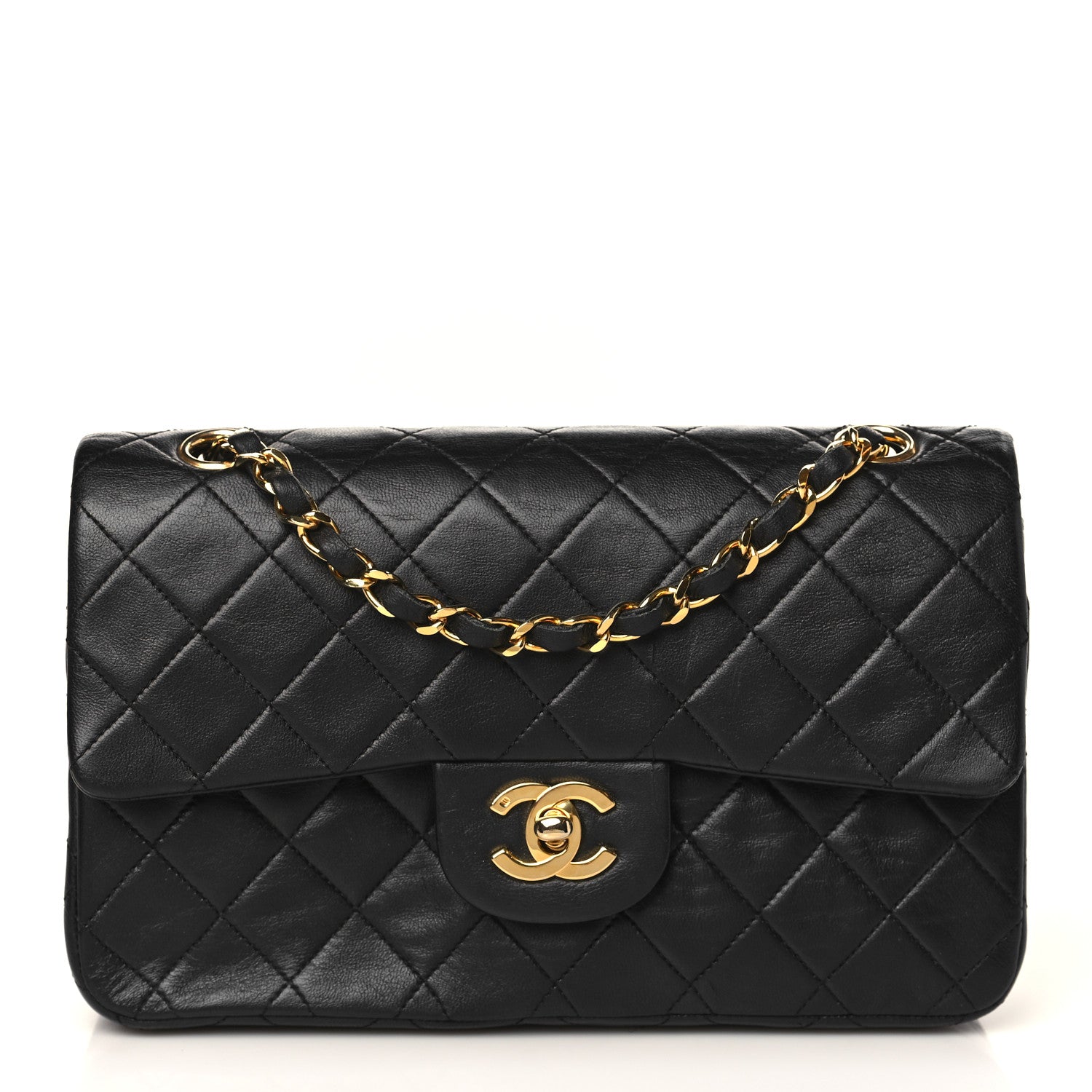 Chanel Lambskin Quilted Medium Double Flap Black 1 of 12