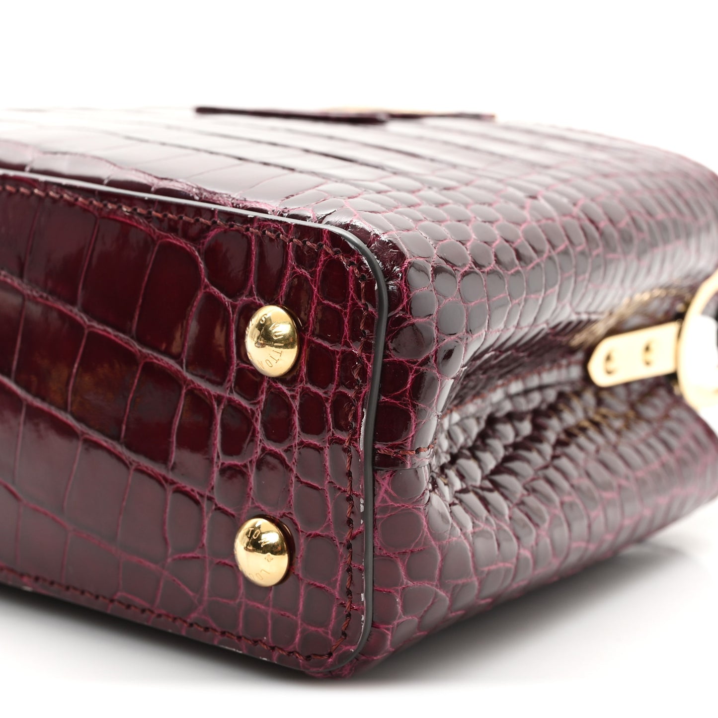 Crocodile Mini Capucines  Bordeaux