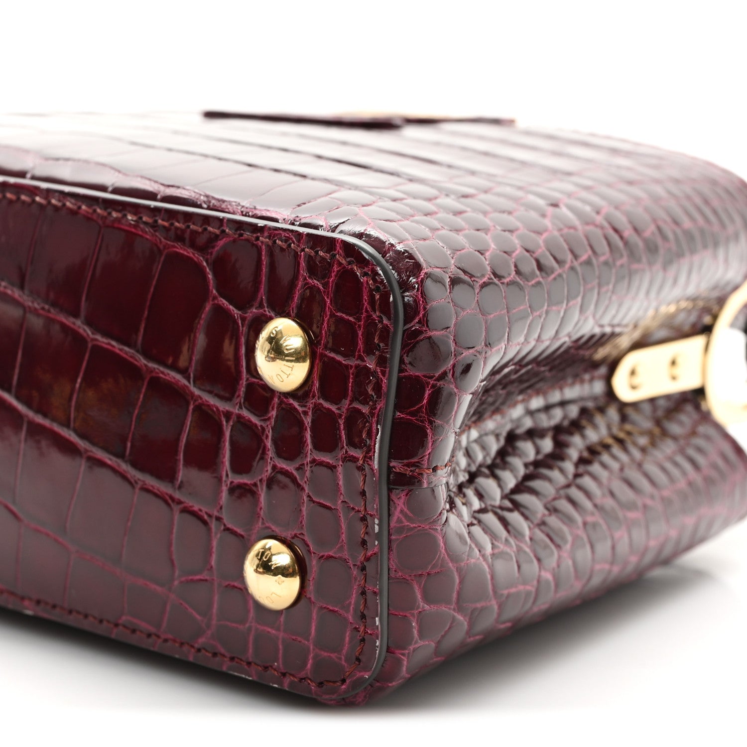 Louis Vuitton Crocodile Mini Capucines  Bordeaux 9 of 10