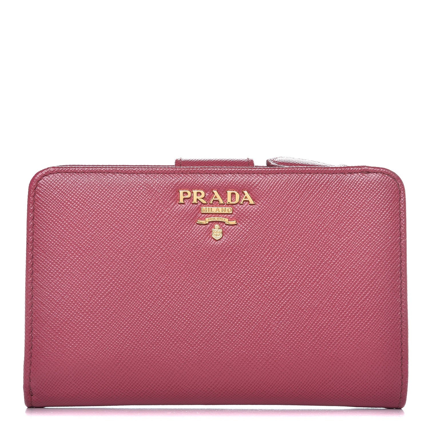 Prada Saffiano Compact Wallet Bruyere 1 of 8