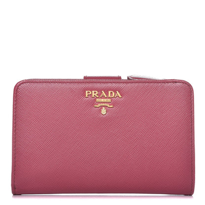 Prada Saffiano Compact Wallet Bruyere 1 of 8