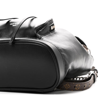 Louis Vuitton Lambskin Monogram Montsouris Vibe PM Black 9 of 10