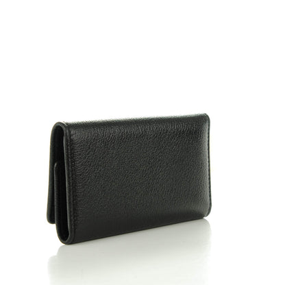 Chanel Goatskin Camellia Embossed 6 Key Holder Black 3 of 8