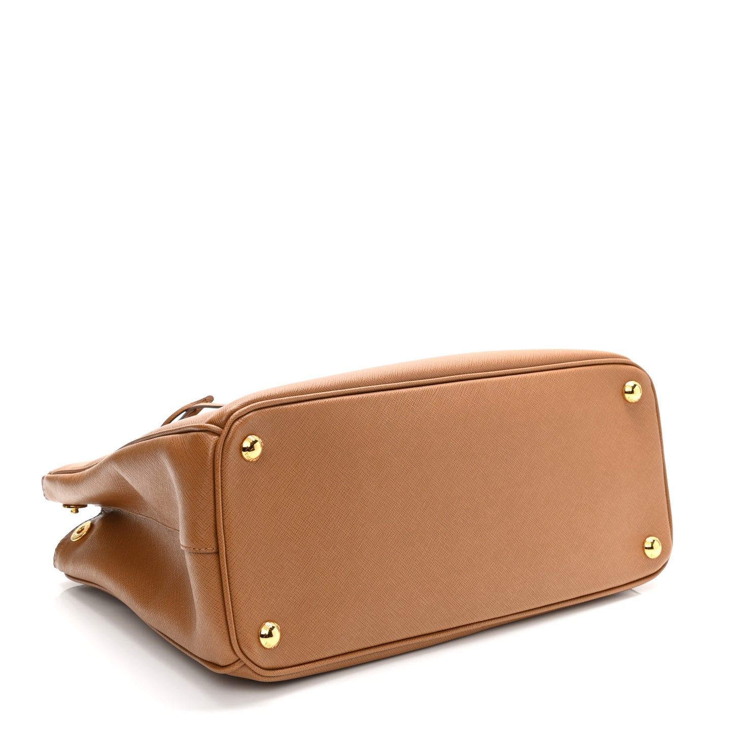 Saffiano Lux Large Galleria Double Zip Tote Caramel