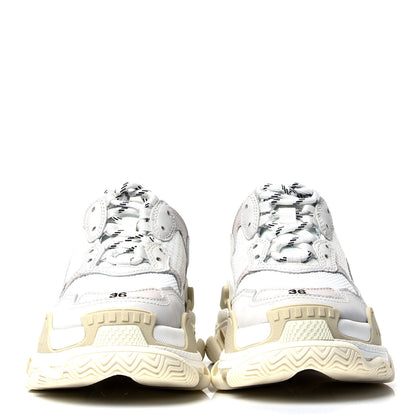 Balenciaga Fabric Mesh Womens Triple S Sneakers 36 White 2 of 6