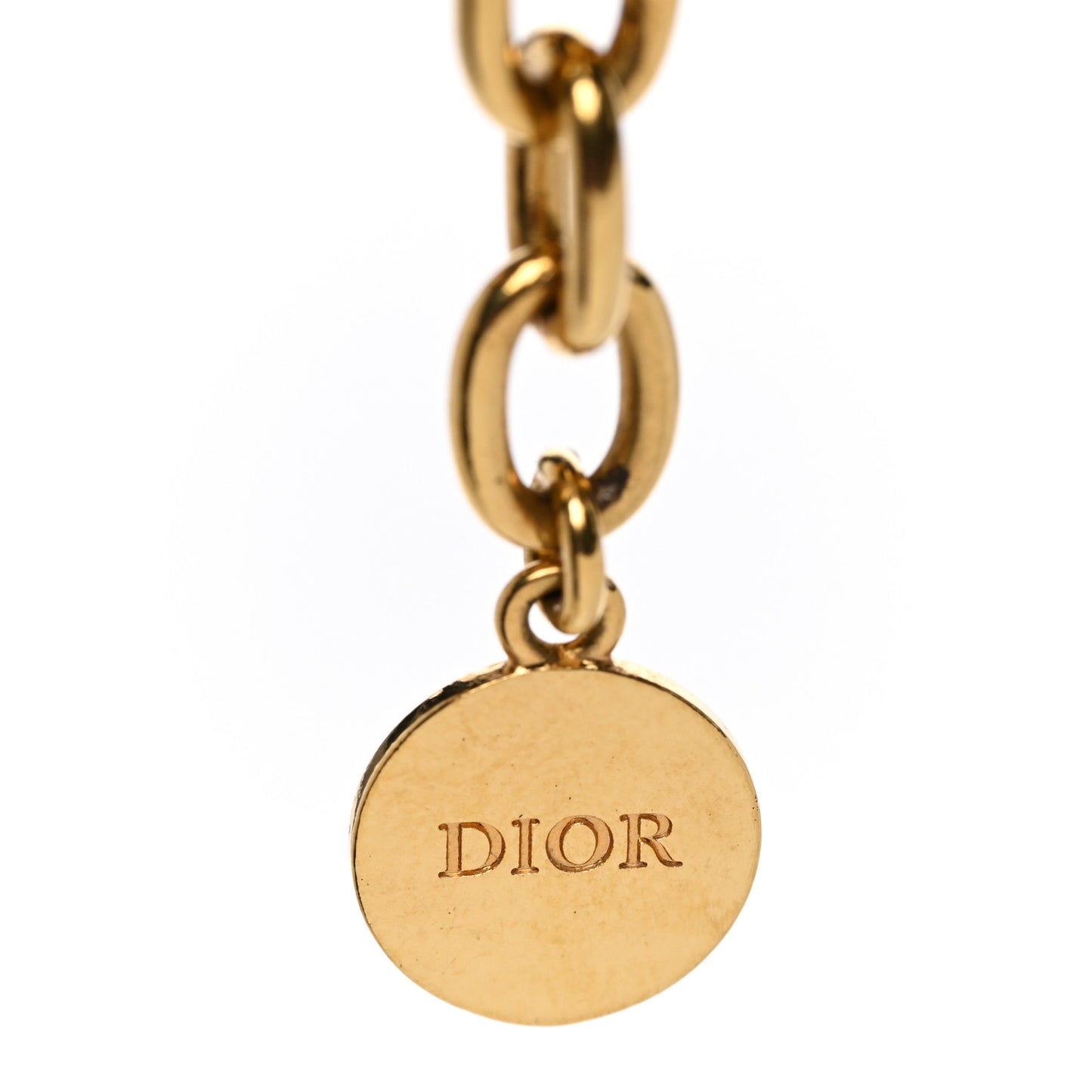 Brass CD Icon Chain Bracelet Gold