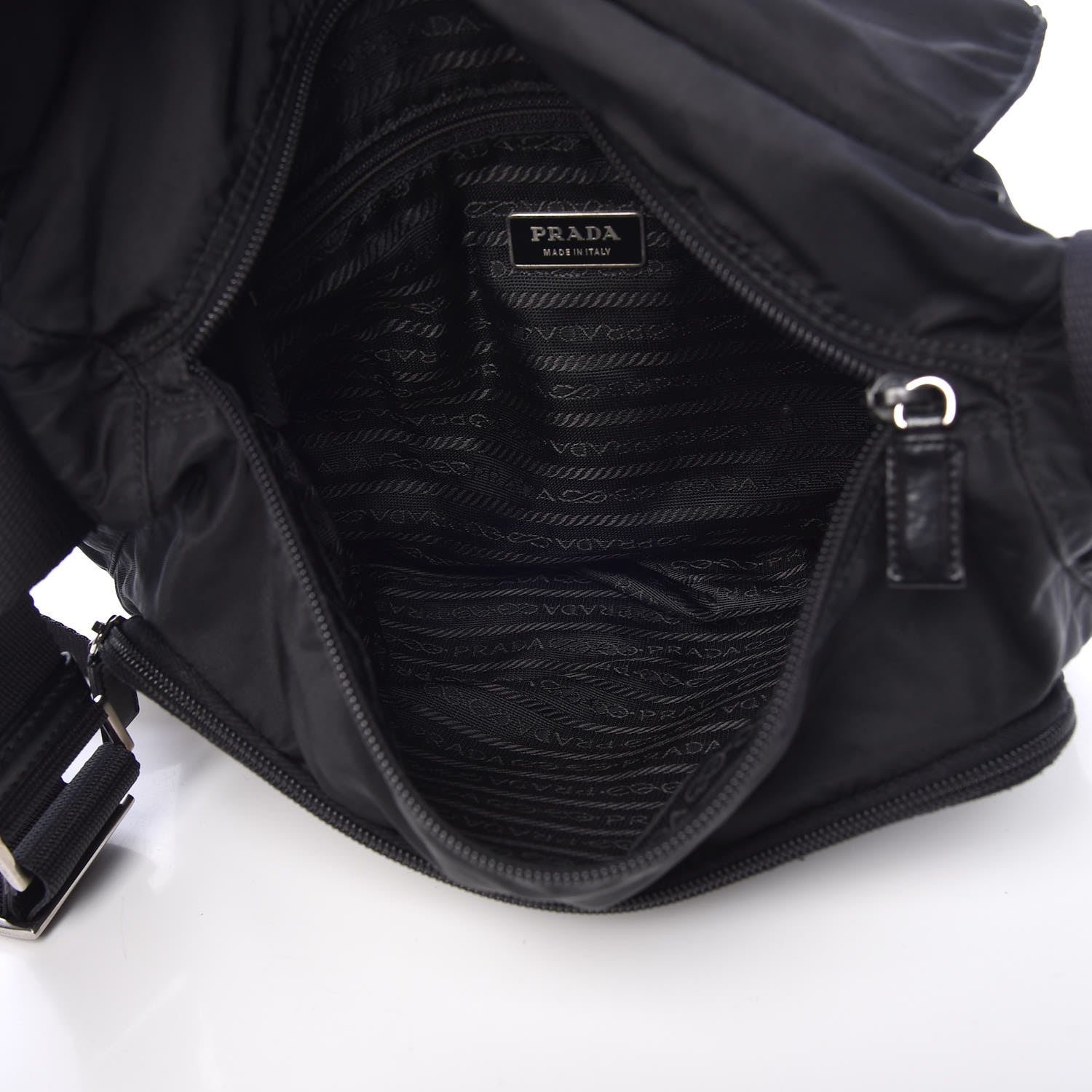 Prada Tessuto Nylon Messenger Bag Black 5 of 6