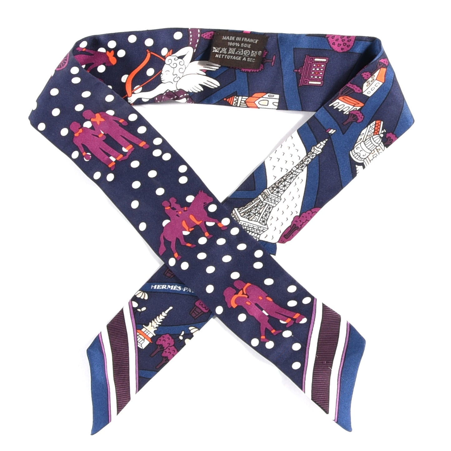 Silk Les Nouveaux Amoureux de Paris Twilly Marine Violet White