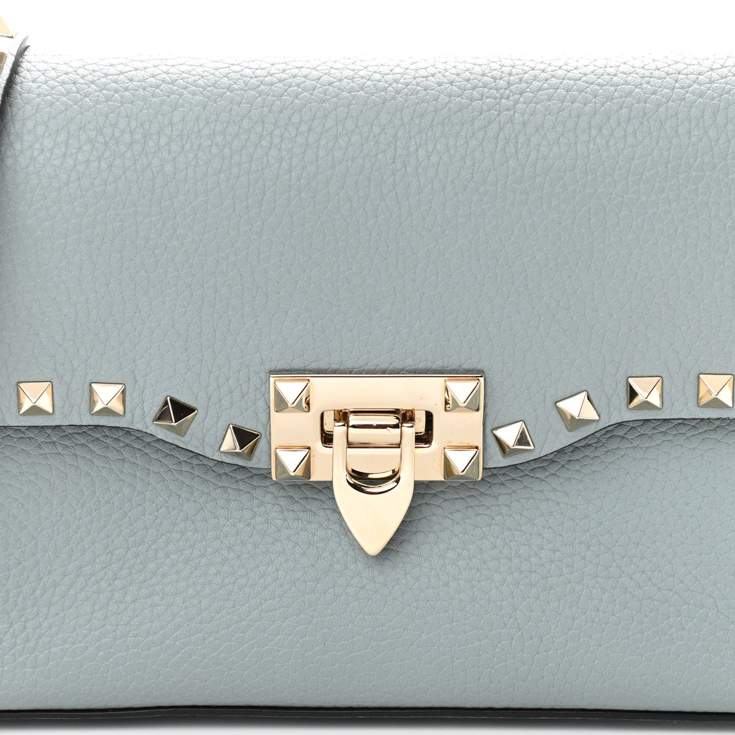 Valentino Garavani Pebbled Calfskin Medium Rockstud Flip Lock Crossbody Bag Nube 8 of 11