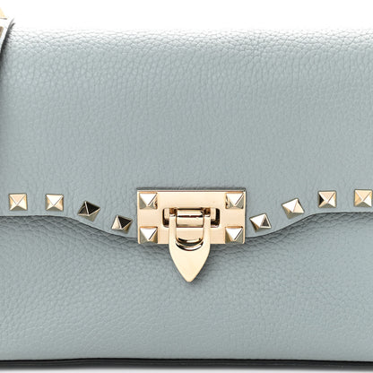 Valentino Garavani Pebbled Calfskin Medium Rockstud Flip Lock Crossbody Bag Nube 8 of 11