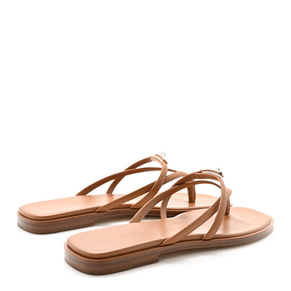Hermes Calfskin Miss Sandals 39 Naturel 5 of 9