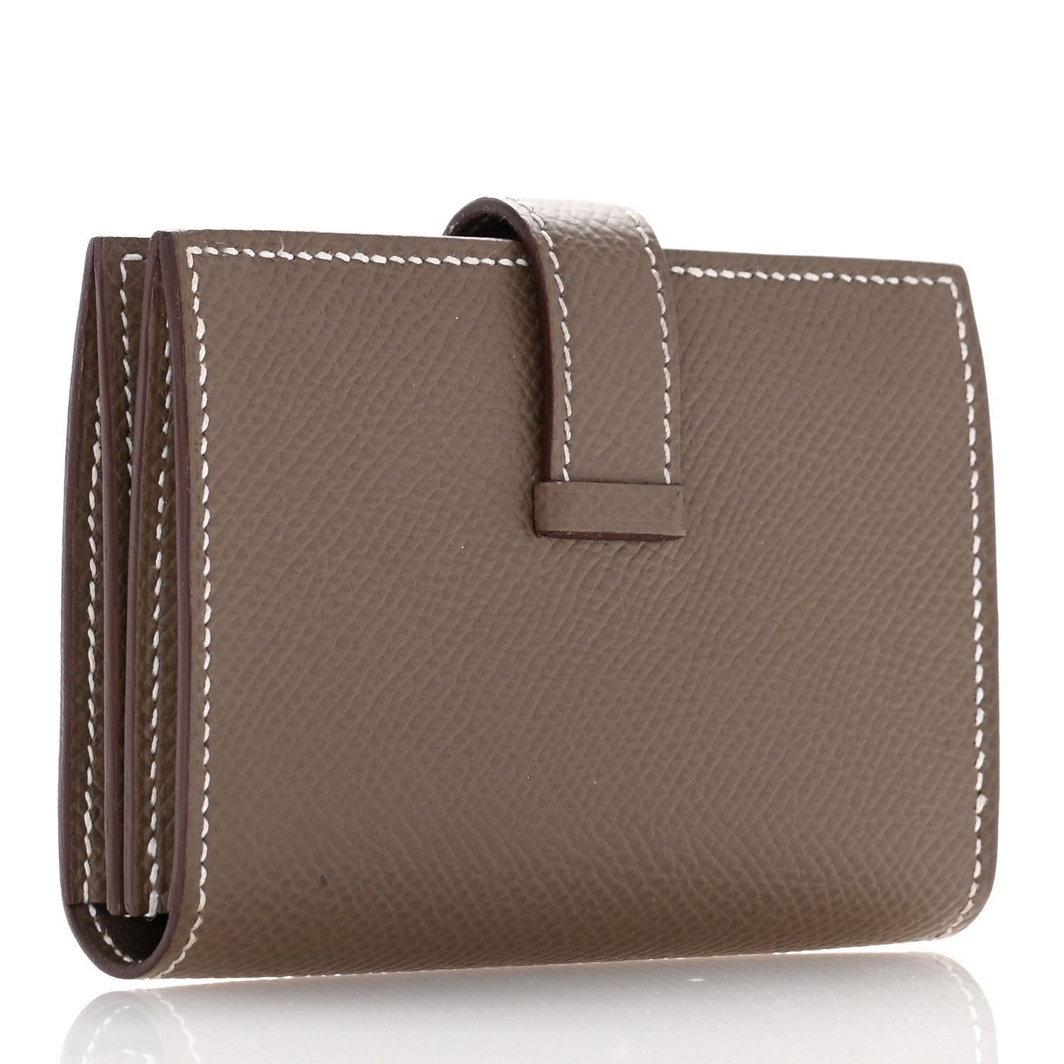 Hermes Epsom Bearn Card Holder Wallet Etoupe 3 of 8