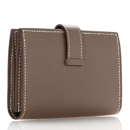 Hermes Epsom Bearn Card Holder Wallet Etoupe 3 of 8
