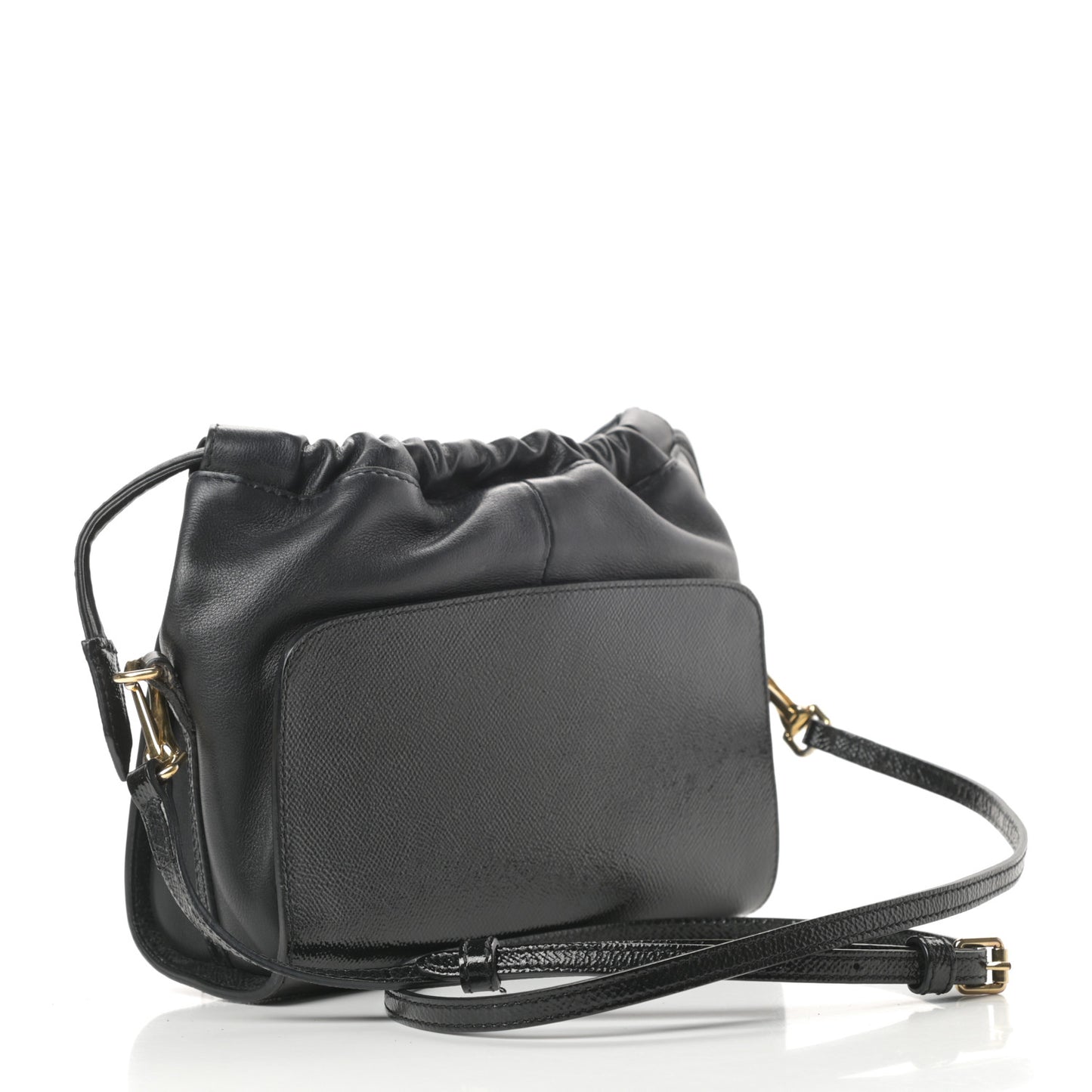 Patent Grained Calfskin Little Crush Black