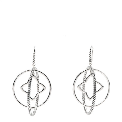 David Yurman Sterling Silver Quatrefoil Mobile Circle Earrings 1 of 4