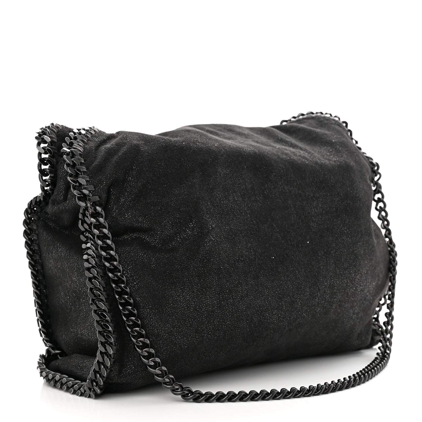 Shaggy Deer Falabella Fold Over Tote Black