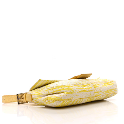 Fendi Snakeskin Baguette Yellow White 4 of 8