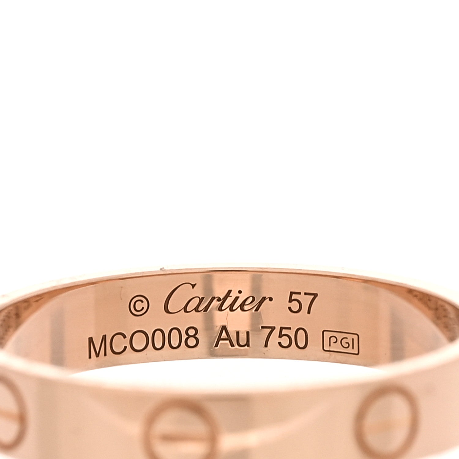 Cartier 18K Pink Gold 3.5mm LOVE Wedding Band Ring 57 8 4 of 5