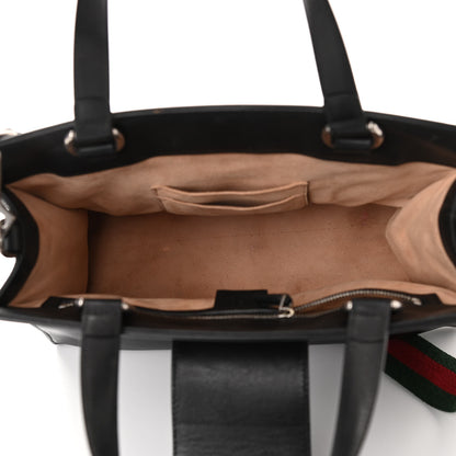 Gucci Calfskin Web Medium Dionysus Tote Bag Black 5 of 11