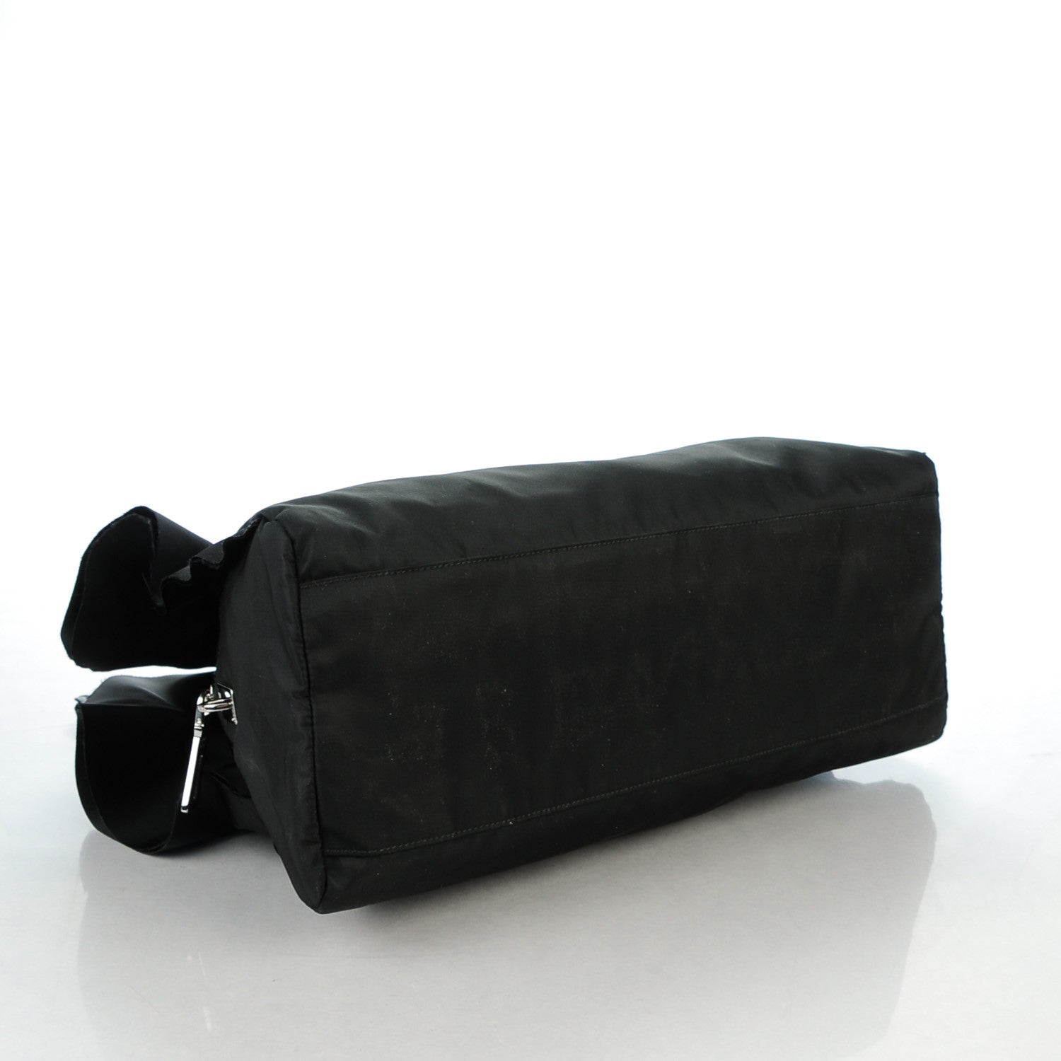 Prada Tessuto Nylon Ruffle Tote Nero Black 4 of 8