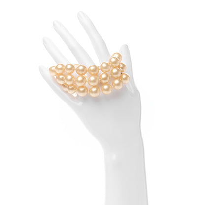 Chanel Crystal Pearl Gripoix Bracelet Gold 7 of 9