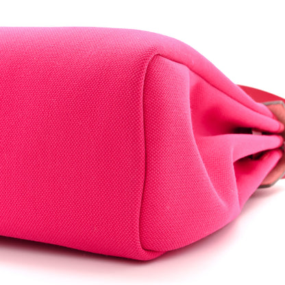 Hermes Toile Militaire Vache Hunter Laque Herbag Zip Retourne 31 PM Rose Mexico Rouge Piment 12 of 13