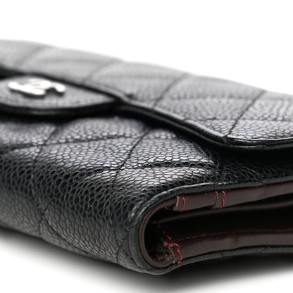 Chanel Caviar Quilted Long Flap Wallet Black 12 of 19