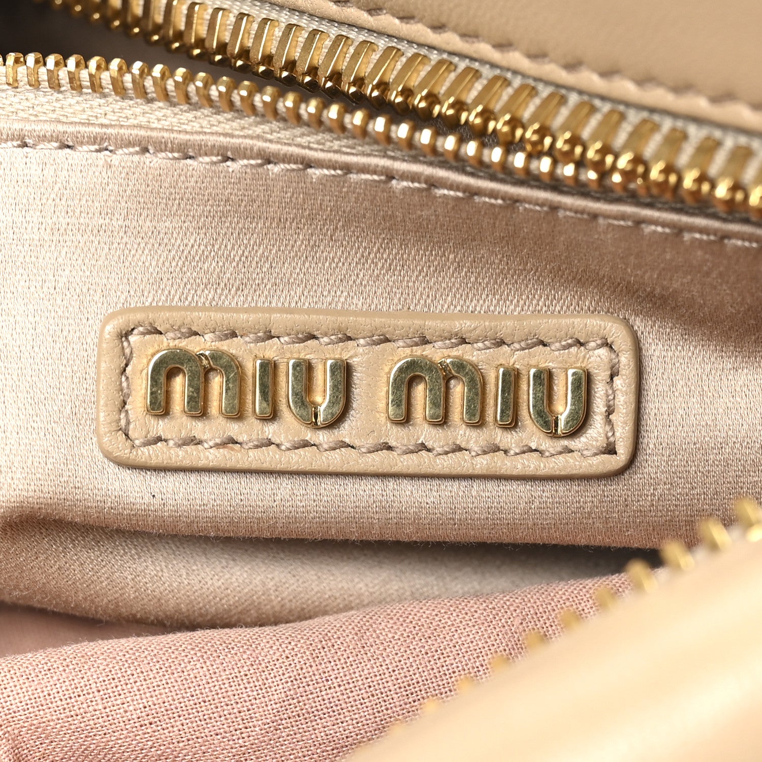 Miu Miu Nappa Matelasse Large Arcadie Top Handle Bag Sabbia 6 of 9