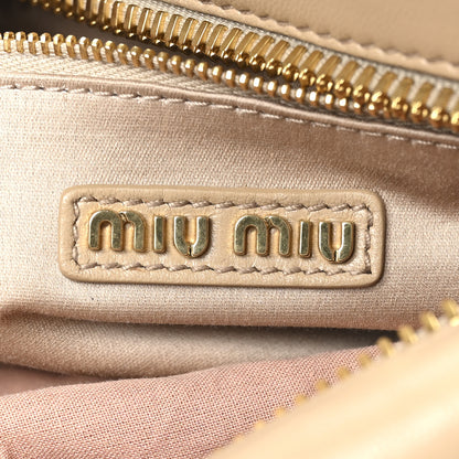 Miu Miu Nappa Matelasse Large Arcadie Top Handle Bag Sabbia 6 of 9