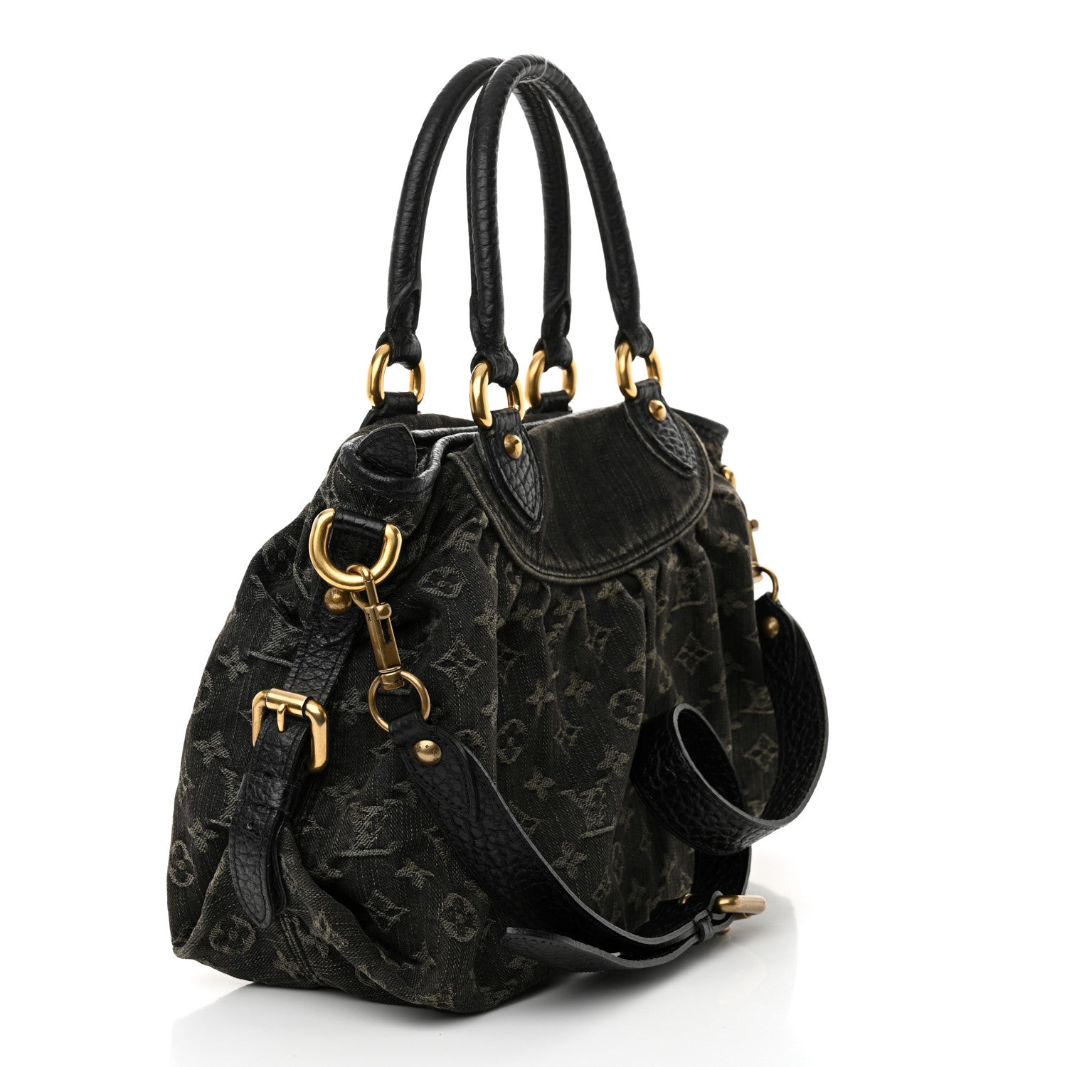 Louis Vuitton Denim Neo Cabby MM Black 3 of 11