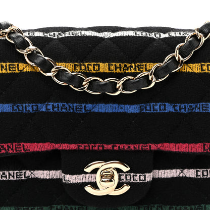 Chanel Jersey Quilted Mini Rectangular Flap Black Multicolor 8 of 10