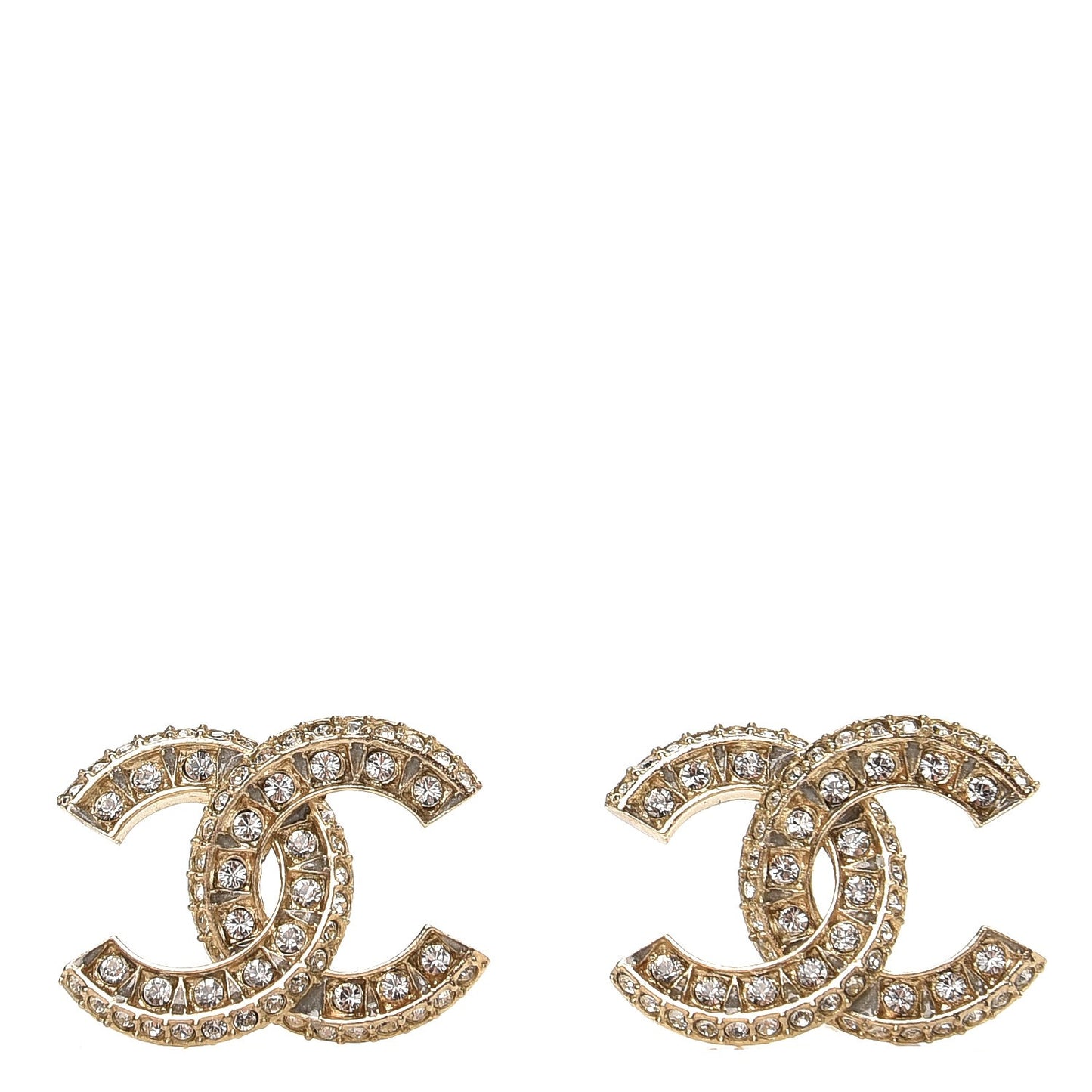 Crystal CC Earrings Gold