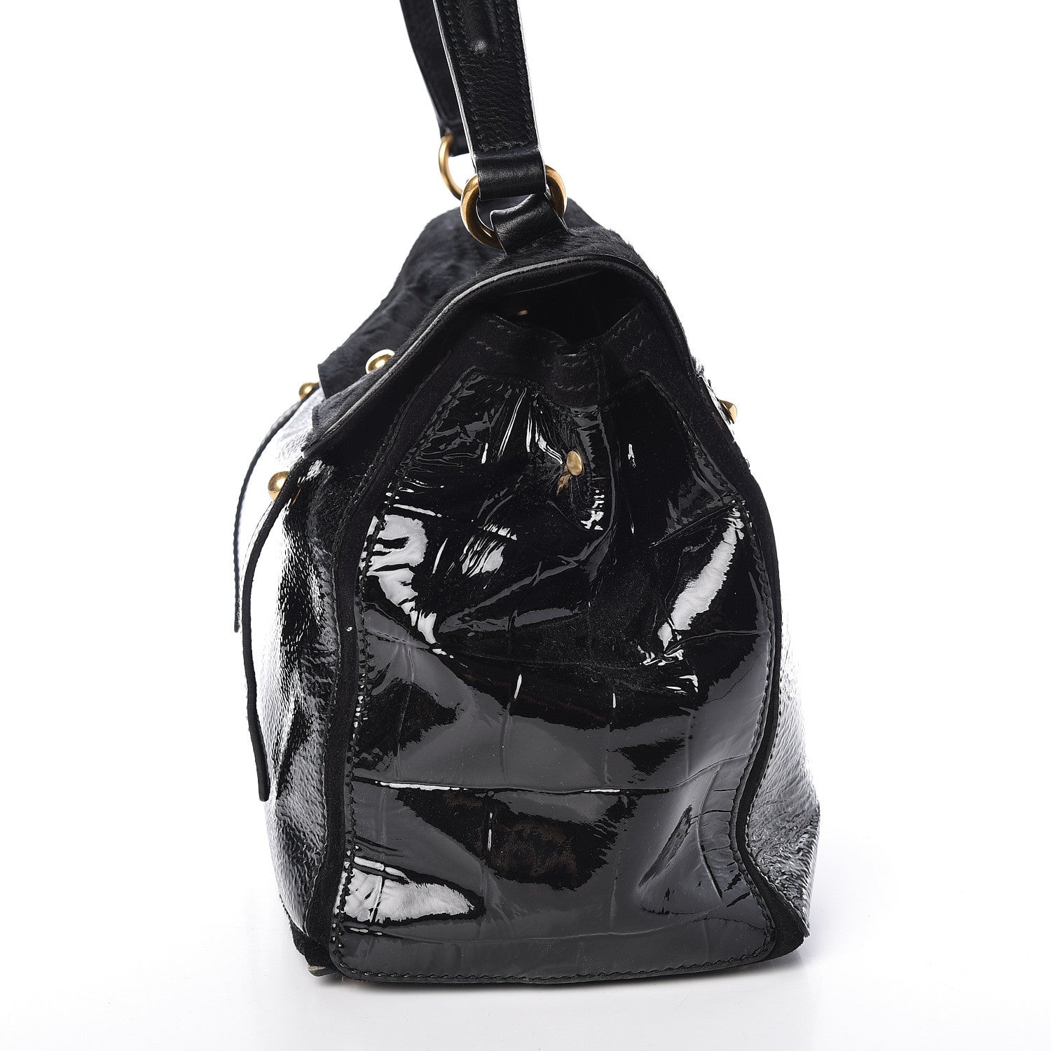 Saint Laurent Pony Hair Patent Medium Muse Two Black 15 of 15
