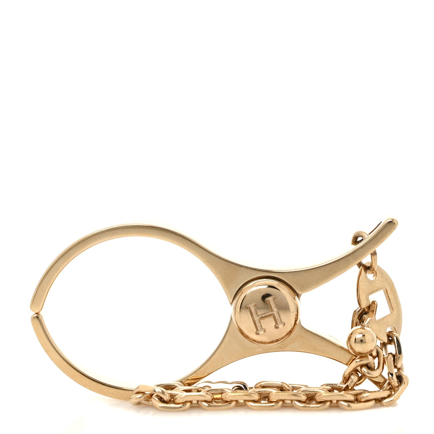 Hermes Permabrass Filou Glove Clip Gold 1 of 4