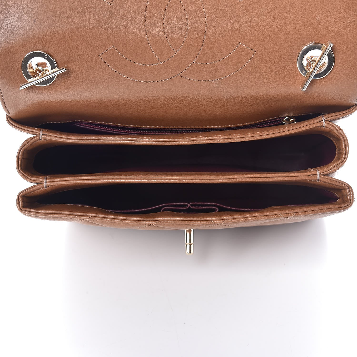 Chanel Lambskin Quilted Small Trendy CC Flap Dual Handle Bag Camel 5 of 9