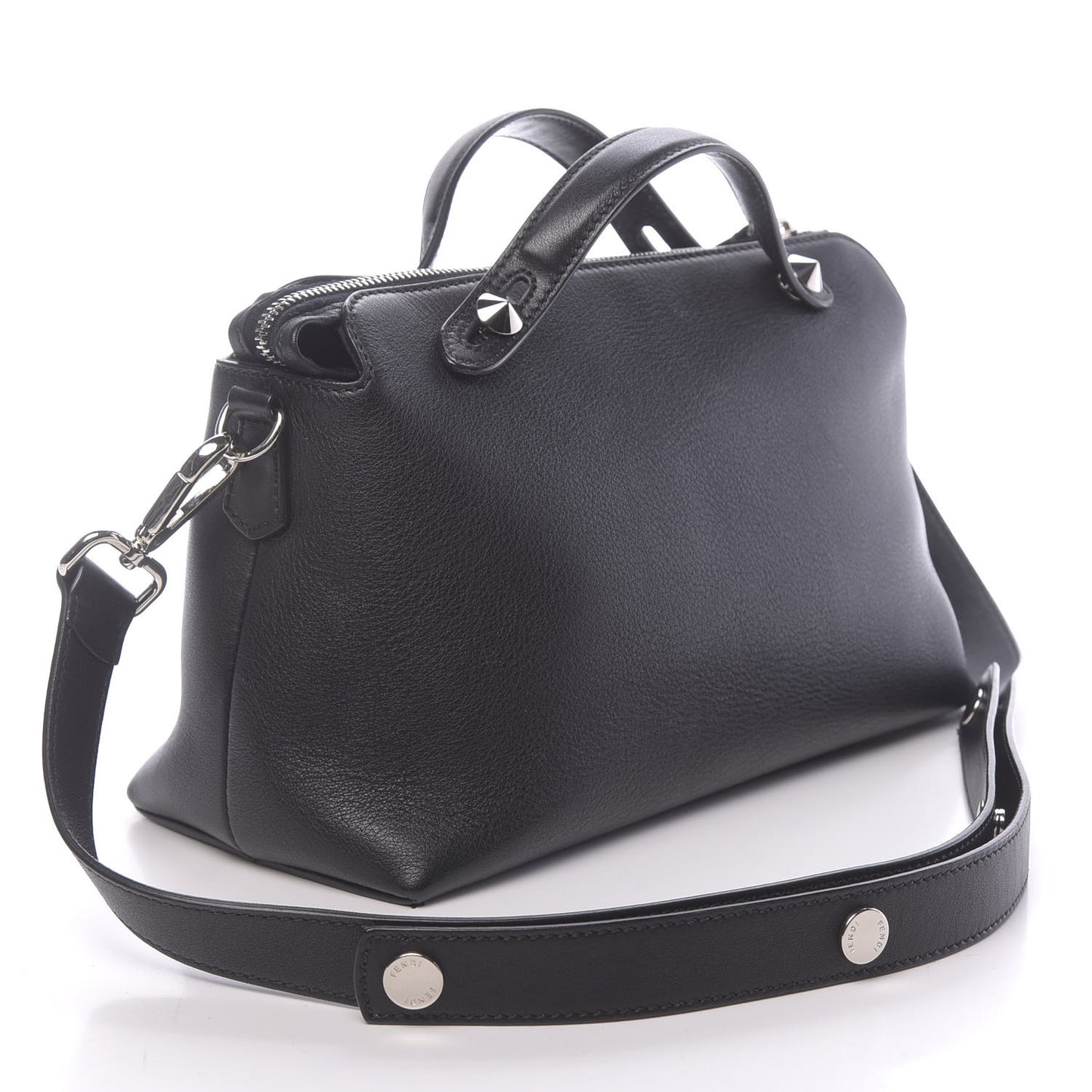 Vitello Dolce Marmol Medium By The Way Boston Bag Black