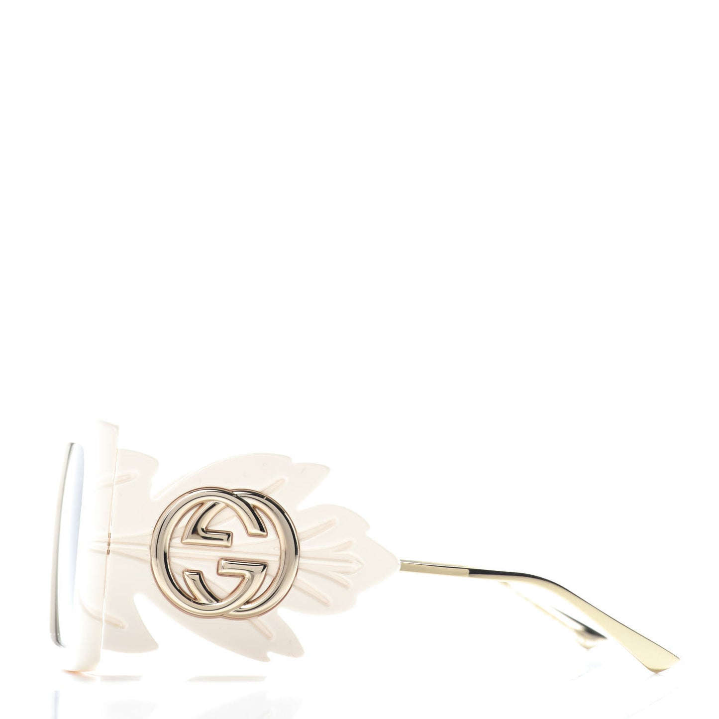Acetate Square Frame Wing Sunglasses GG0535S Ivory