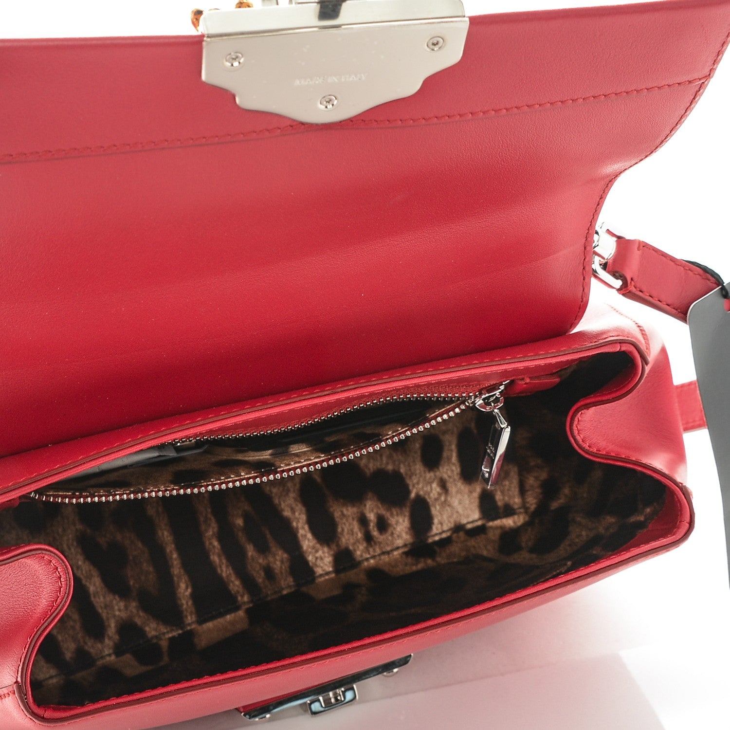 Dolce & Gabbana Calfskin Lucia Small Satchel Rosso 5 of 6