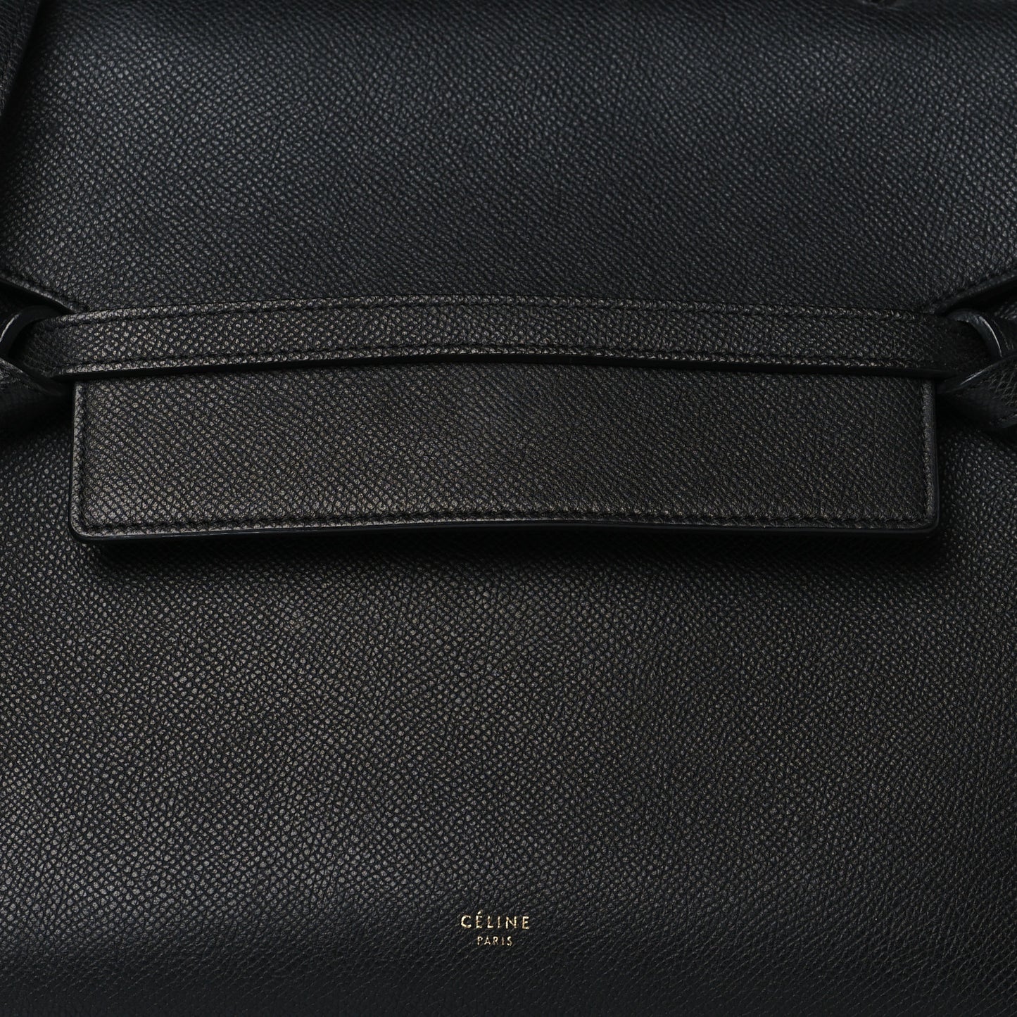 Grained Calfskin Mini Belt Bag Black