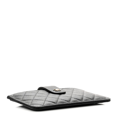 Chanel Caviar Quilted Classic Strap Pouch Black 5 of 9