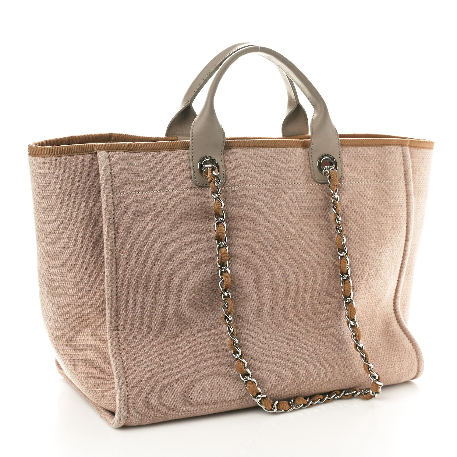 Chanel Mixed Fibers Medium Deauville Tote Beige 3 of 10