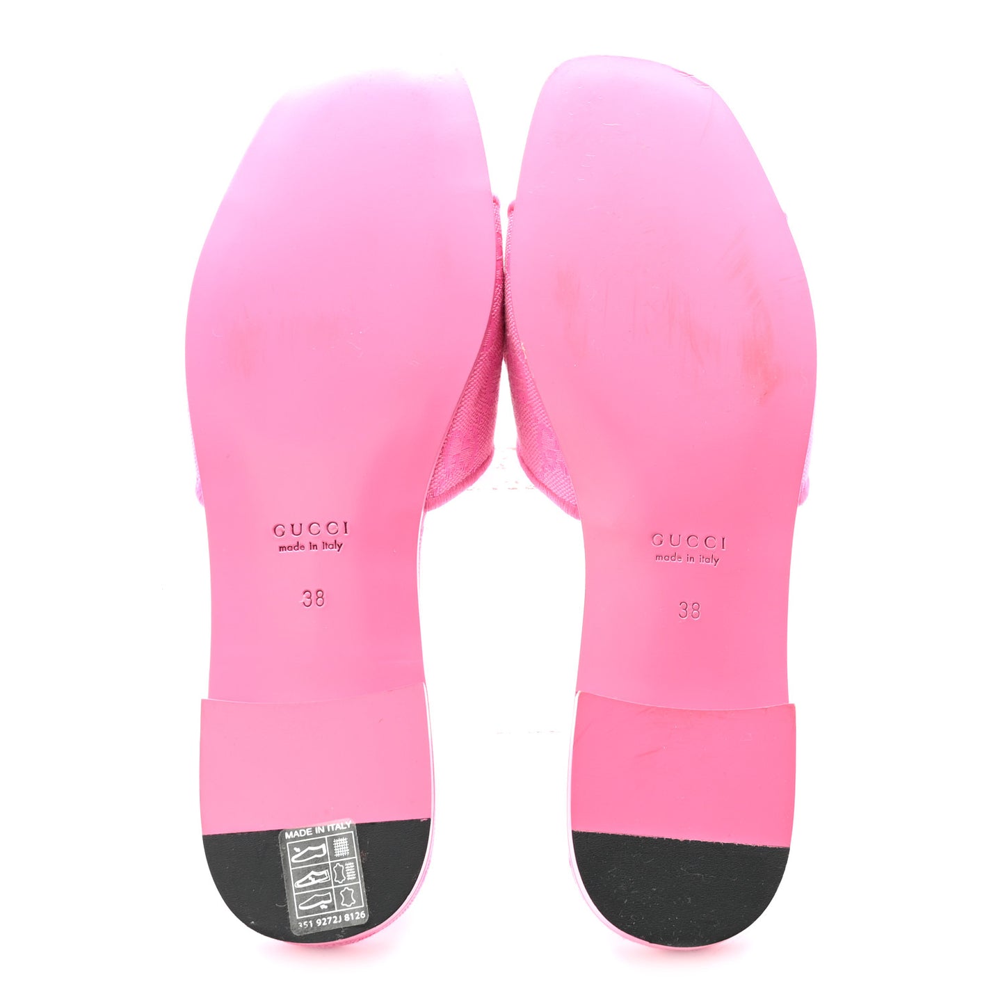 Canvas Interlocking G Womens Slide Sandals 38 Blossom Rose