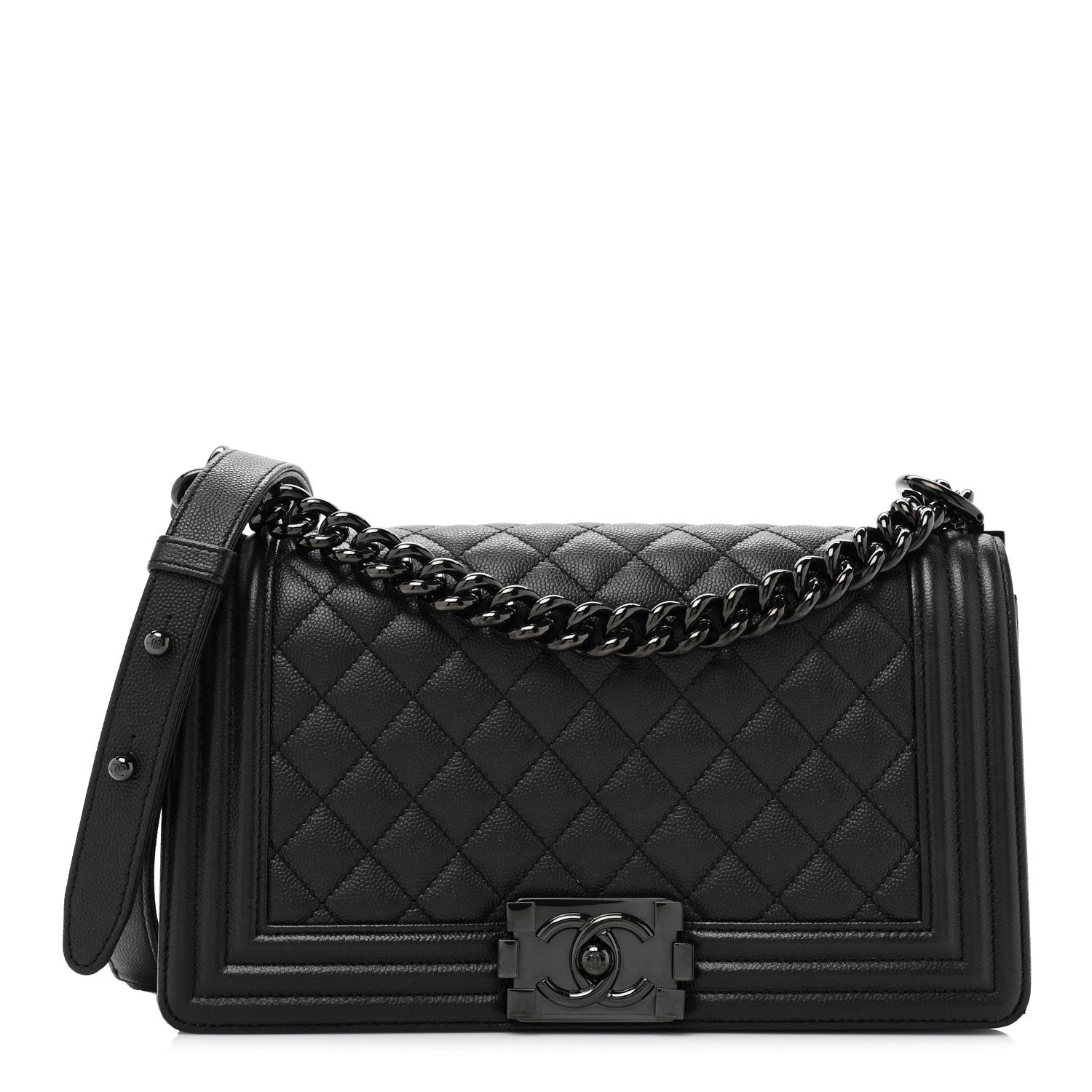 Chanel Caviar Quilted Medium Boy Flap So Black 1 of 13