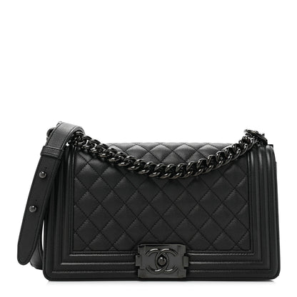 Chanel Caviar Quilted Medium Boy Flap So Black 1 of 13