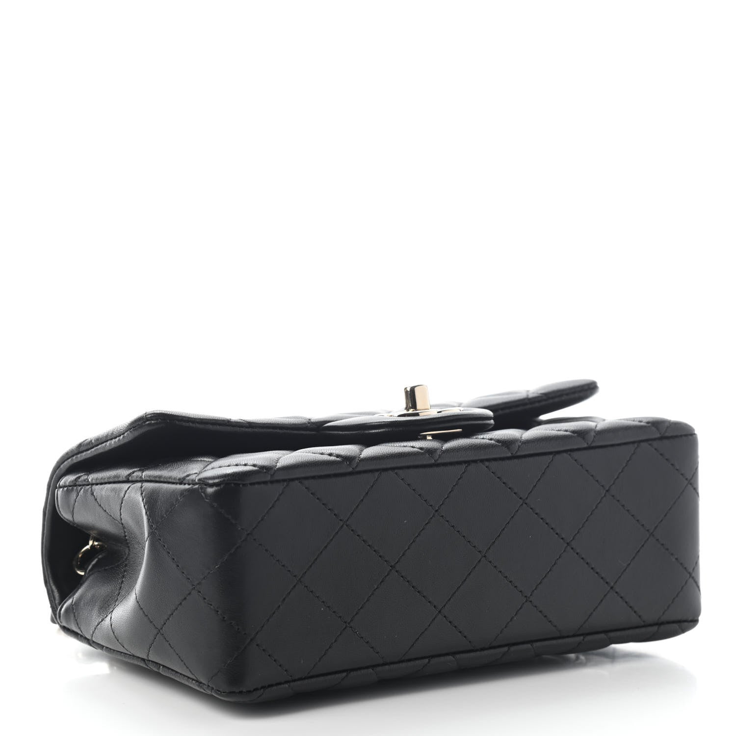Chanel Lambskin Quilted Mini Rectangular Flap Black 3 of 8