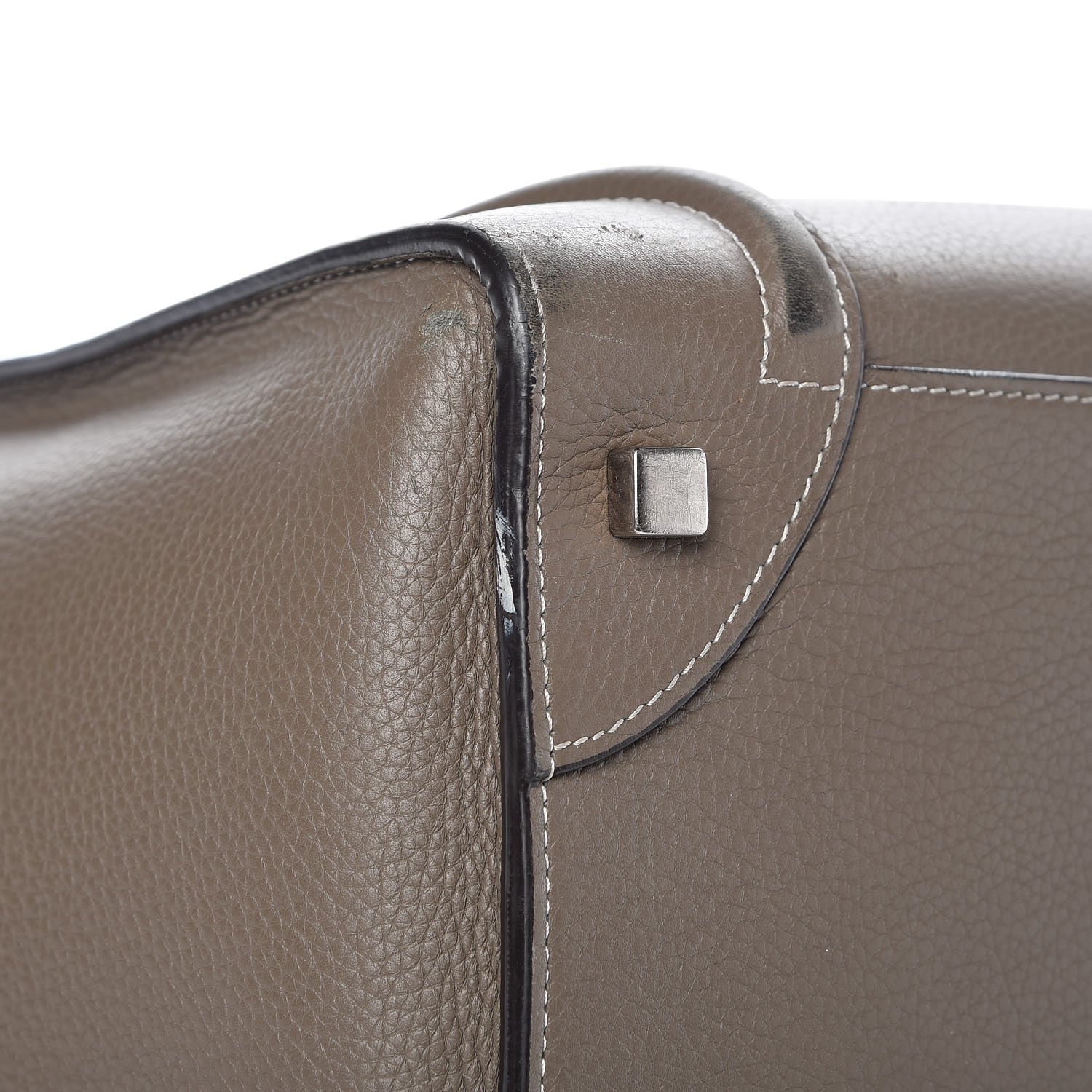 Celine Drummed Calfskin Mini Luggage Souris 11 of 26