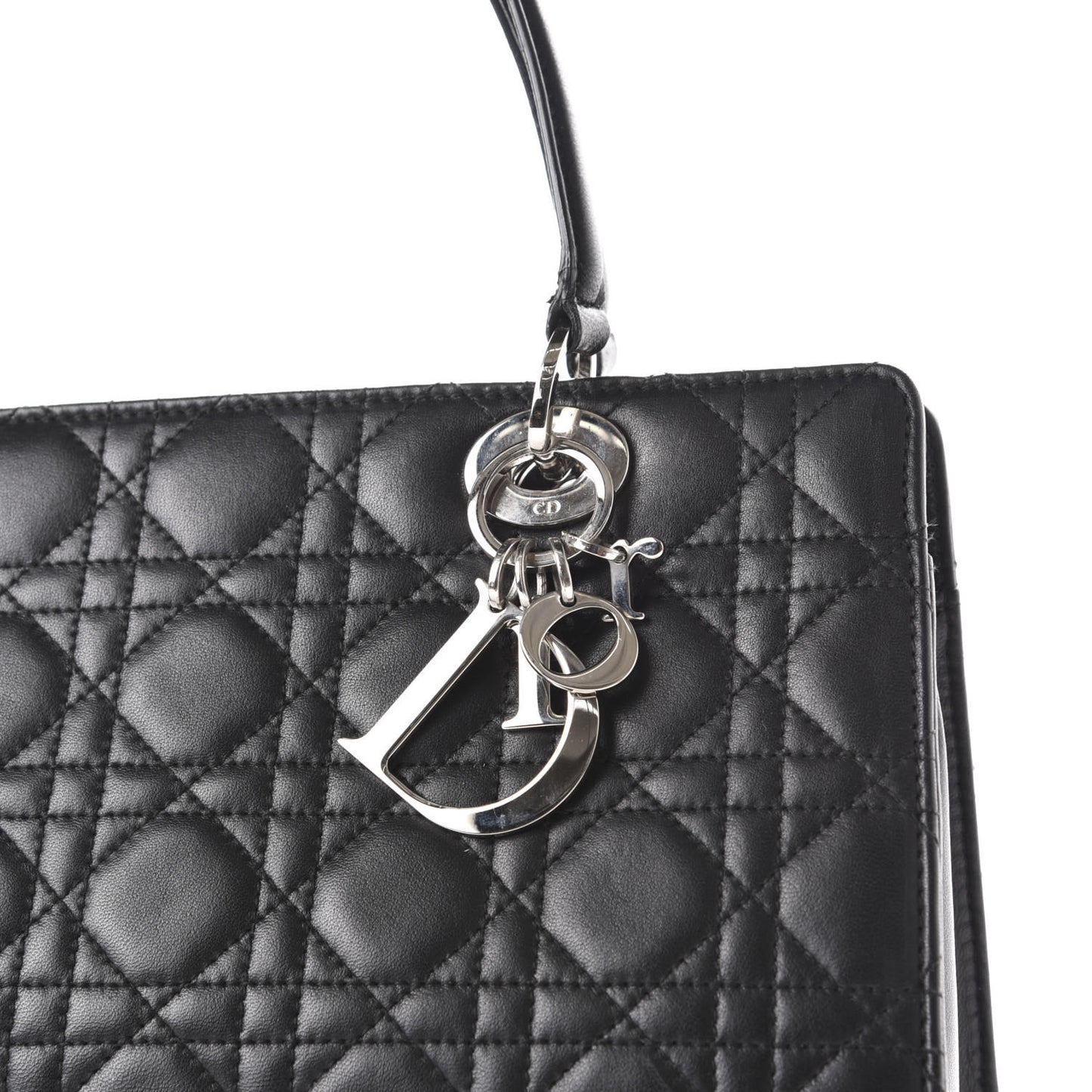 Calfskin Cannage Soft East West Lady Dior Black