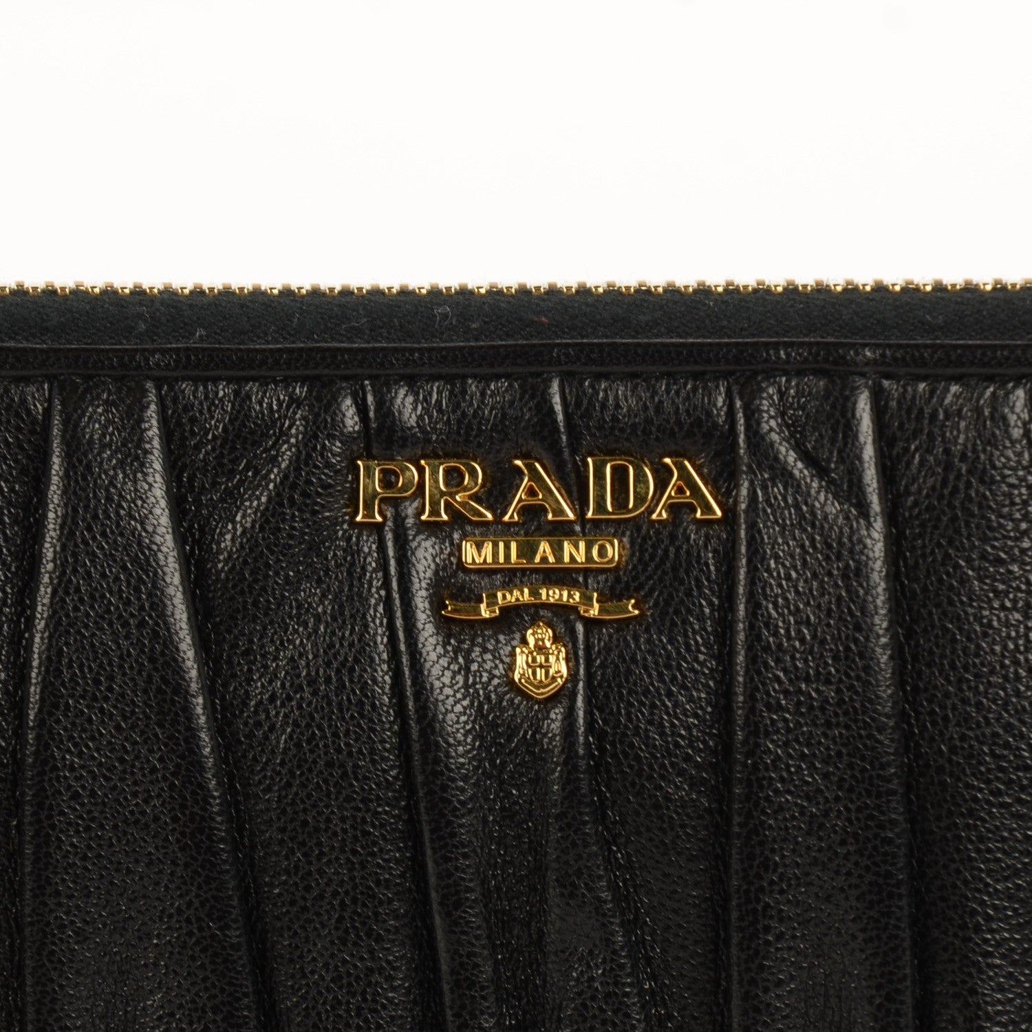 Prada Nappa Gaufre Zip Around Wallet Nero Black 9 of 11