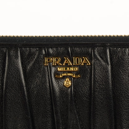 Prada Nappa Gaufre Zip Around Wallet Nero Black 9 of 11